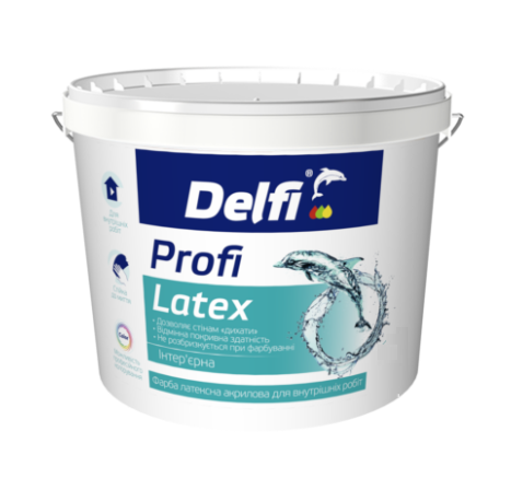 Фарба латексна акрилова для внутрішніх робіт Profi Latex ТМ"Delfi" -14 кг